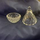 PEAR Shape Trinket Box LEAD CRYSTAL Made in Romania 4" Tall, Diamond Cut Shape — photo 4