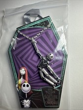 Disney Jack Skellington Silver Tone Pendent: Fine Silver Plated Necklace; 15 