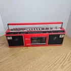 Vintage Realistic SCR-30 Red Stereo Sound Cassette Recorder AM/FM Radio works