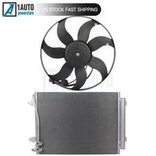 Electric AC Condenser Cooling Fan Kit For 2012-2015 Volkswagen Passat CC 2.5L