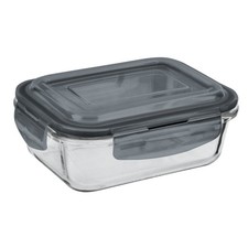 Glass Food Storage Containers 380ml 620ml 1.1L 1.6L Oven Safe with Clip Lock Lid