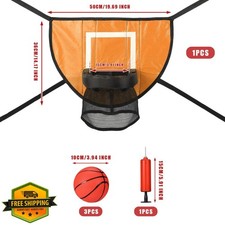 Trampoline Basketball Hoop Set Attachment Game Accessories