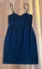 VTG Express Camisole Mini Dress women’s Size 10 Black Silk Blend (2006)