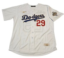 Custom Nike MLB LA Los Angeles Dodgers Alternate Gold Collection White Jersey