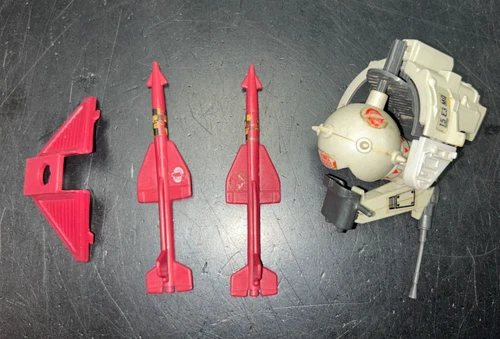 Vintage GI Joe Vehicle Part LOT 1985 Flight Pod Trubble Bubble & 1986 Hydro Sled