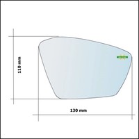Skoda Kamiq (NW4) RüCkspiegelglas Seitlich Rechts/Beifahrer Ab 2019-