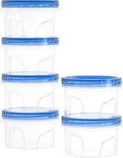 Freshmage [6 Pack-17 oz] Freezer Containers with Lids, Reusable Round BPA-Free A