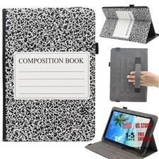 Universal 7 8 Inch Android Tablet Case, Multi-Angle Viewing Composition Book