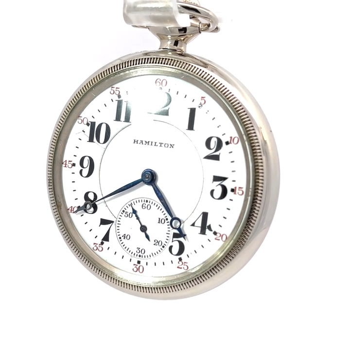 Hamilton 992 Pocket Watch Rail Road Model Made in 1925 Size 16