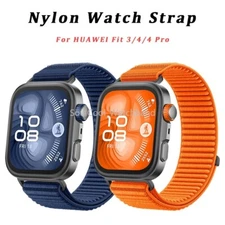 Nylon Braided Loop Strap Band for Huawei Watch Fit 3/Fit 4/Fit 4 Pro Replacement