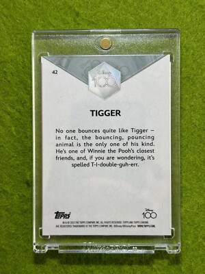 TIGGER from WINNIE THE POOH Disney 100 SILVER CHROME Card 2023