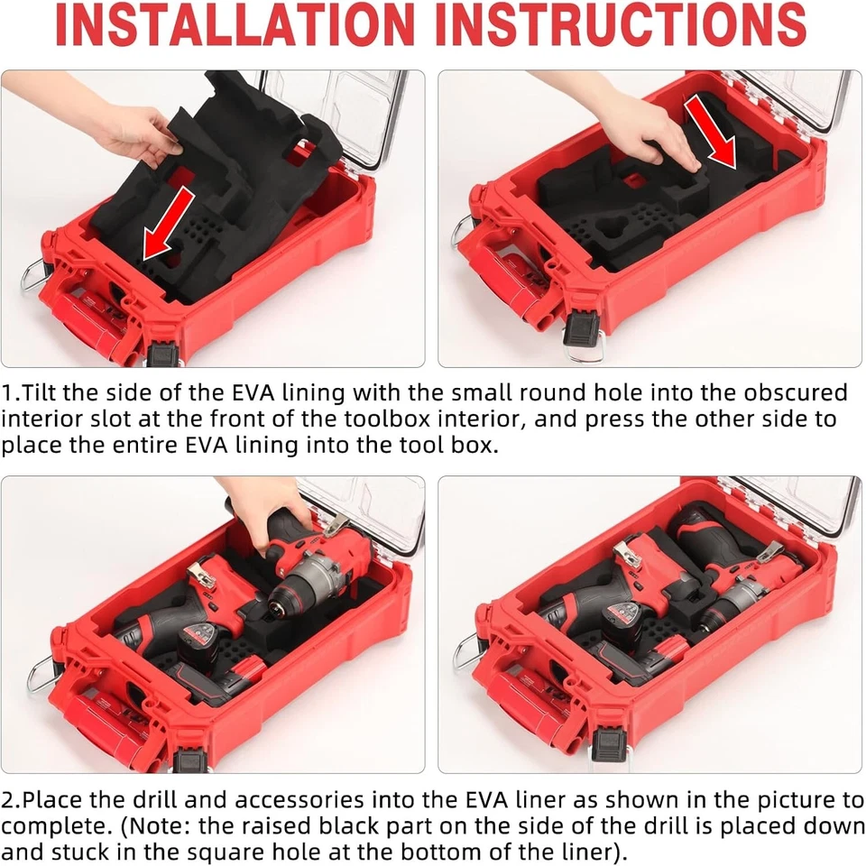 Gen 3 M12 Drill Driver & Accessory Organizer for Milwaukee Packout 48-22-8435 - Image 3 of 4