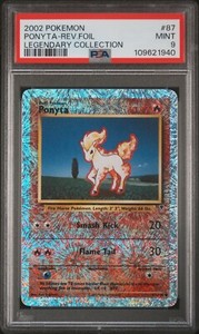 2002 POKEMON LEGENDARY COLLECTION #87 PONYTA-REVERSE FOIL PSA 9