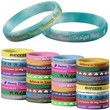Custom Engraved Silicone Wristbands - Personalized Luxe Rubber Bracelets