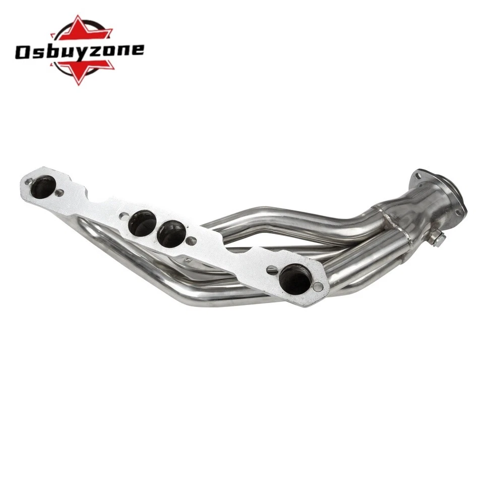 Cabezales de escape pulidos para camioneta Chevy/GMC C/K 1500-3500 88-97 5,0/5,7 L V8 EE. UU. Foto 3 de 4