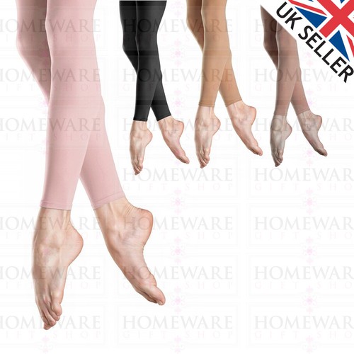 BLOCH CHILDRENS FOOTLESS BALLET DANCE TIGHTS BLACK 1Y12Y GIRL'S ENDURA