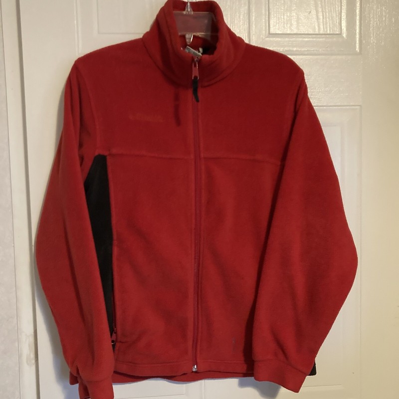 Columbia Sportswear Jacket Youth Size 14 16 Red Fleece Full Zip Pockets Boy Girl