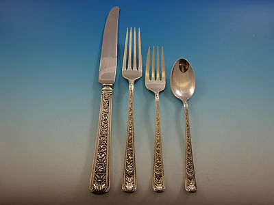 Windsor Rose by Watson Sterling Silver Flatware Set 12 Service 117