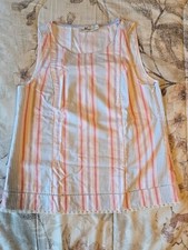 🌻Vineyard Vines Mujer Abacos Preppy Shabby Chic Blusa a Rayas Talla 4