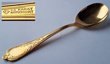 1. De 2. Cuillère/ Cuillère De Service En Style Rococo Doré Vers 1960 M363