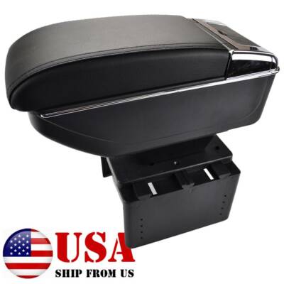 For Universal Most Car Duel Central Console Armrest Storage Compartment XUKEY