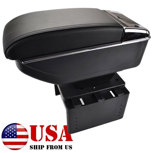 For Universal Most Car Duel Central Console Armrest Storage Compartment XUKEY