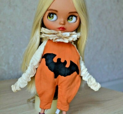 Halloween Blythe doll clothes, Blythe wings outfit, Blythe doll jumpsuit/blous