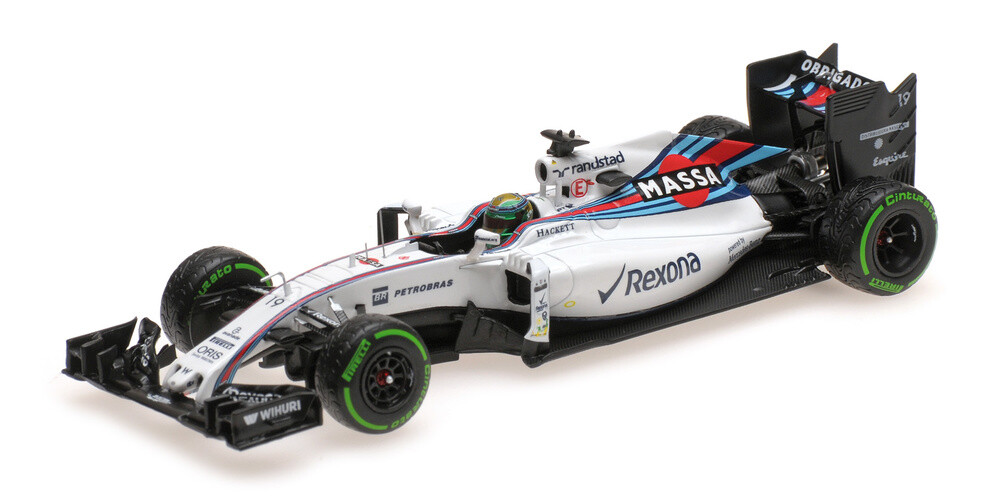Voiture Miniature F1 Williams Mercedes FW38 Massa 2016 GP Bresil 1/43 Minichamps