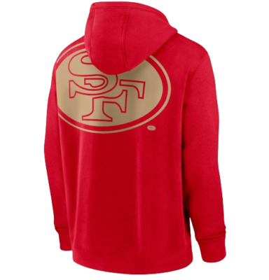 Nike San Francisco 49ers Nike Fleece Rewind Hoodie - Mens Large