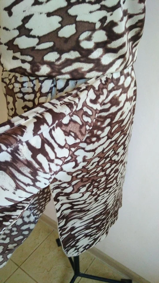 Vestido Blumarine, animal print, 100% seda, talla S Foto 3 de 4