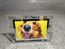 glass picture frame for my dog, freestanding mans best friend puppy modern style