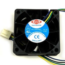 TOP MOTOR 60mm x 60mm x 25mm Low Speed PWM Fan, 4PIN PWM DF126025BL-PWMG 