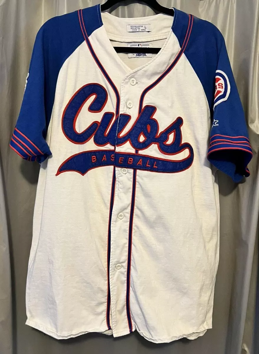 Cubs button on sale up jersey
