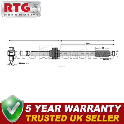 Front Brake Hose Fits Vauxhall Astra 2009-2015 12774865