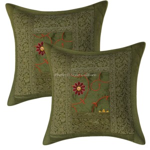 green floral pillows