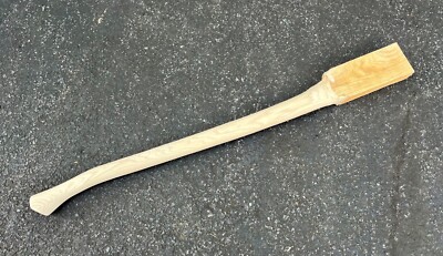 HICKORY 36'' Single Bit Bent AXE HANDLE ~UNFINISHED~ Oversized Raw Eye