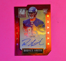 Rodney Smith 2013 Panini Elite 180 Status Red Foil Die Cut Auto  RC /25 Viking