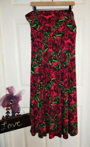 rose print maxi skirt