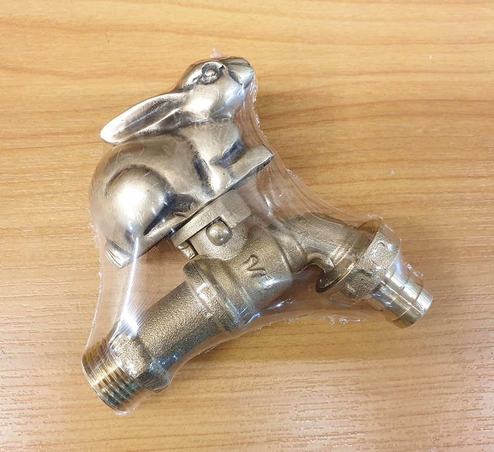 Brass Garden Tap Rabbit#2 Spigot Faucet Vintage Yard Water Home Decor ...