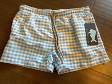 Southern Lure Boy's Blue / White Gingham Swim bottoms Trunks Size 6