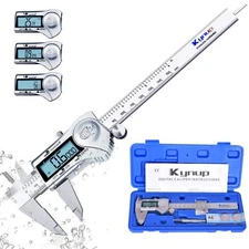 Kynup Digital Caliper Calipers 6 Inch Measuring Tool with Stainless Steel IP5...