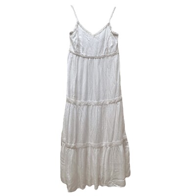 Joie White Tiered Maxi Sun Dress Crochet Lace Trim NWT Boho Beach Wedding |  eBay