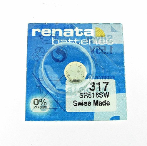 4 Batterie Orologio Renata 317 1,55 V SR516SW SR516 SW SR62 - Foto 8