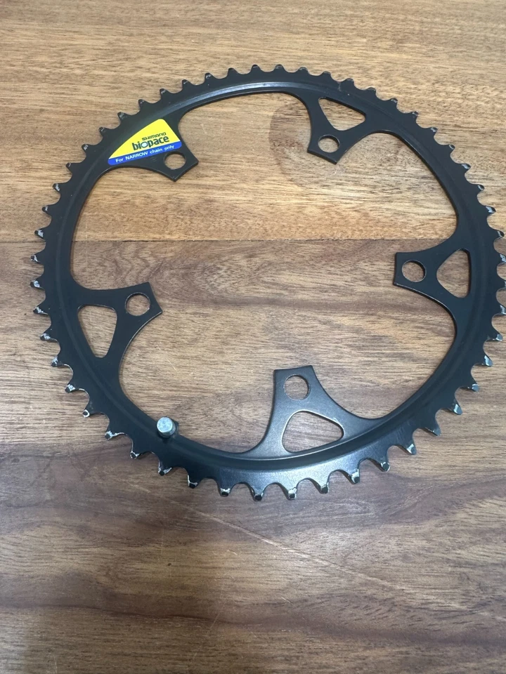 Plato vintage Shimano Biopace 5 pernos 130 mm BCD BMX ROAD Foto 3 de 3