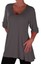 Womens-Fashion-3-4-Sleeve-V-Neck-Plain-Long-Casual-Plus-Size-Blouse-Tunic-Top