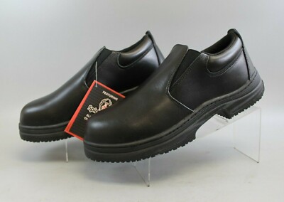 SlipGrips slip-resistant Men’s Work Shoes 12W Black Slip On Comfort Restaurant SLIPGRIPS LEATHER SLIP RESISTANT WORK SHOES MENS SZ 12MW | eBay main image 4
