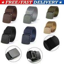 Men's Plastic Cam Buckle Nylon Canvas Tactical Waistband Webbing Military Belt