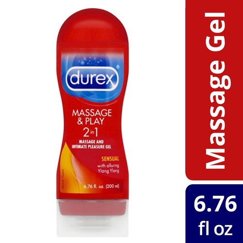 Durex Massage and Play 2-in-1 Massage Gel Intimate Water-Based Lubricant 6.76OZ+ - Picture 2 of 6