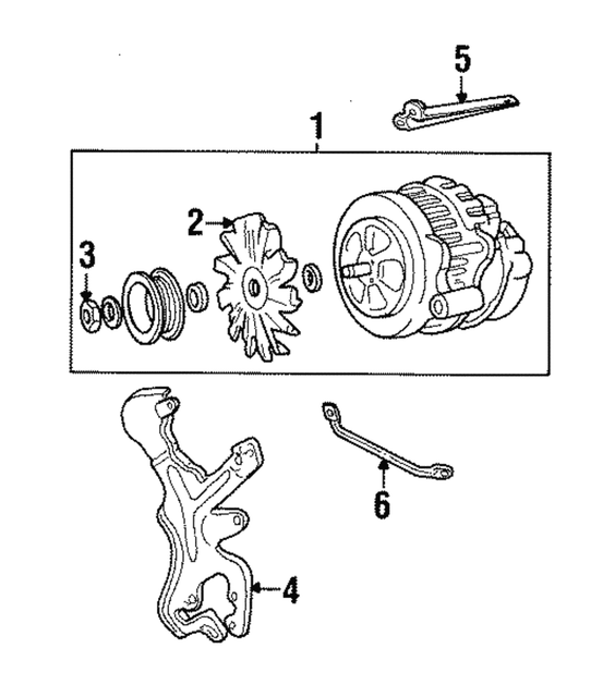 OEM NEW 1987-1993 GM Chevrolet K2500 Suburban Alternator Front Bracket