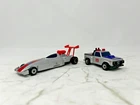 Matchbox Collectibles Goodyear Pennzoil Silver Dragster & Pickup Truck Toys VTG
